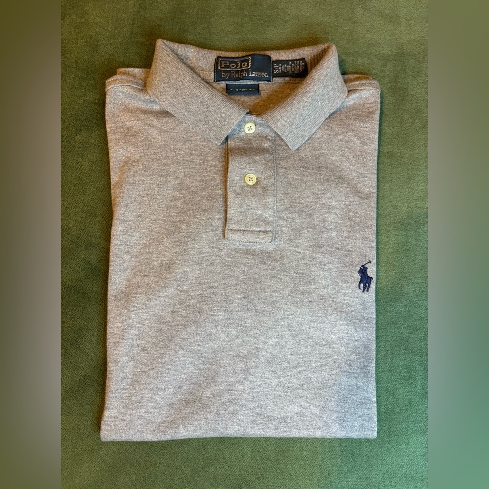 Polo Ralph Lauren Gray Polo Shirt, Size: S. (5455)